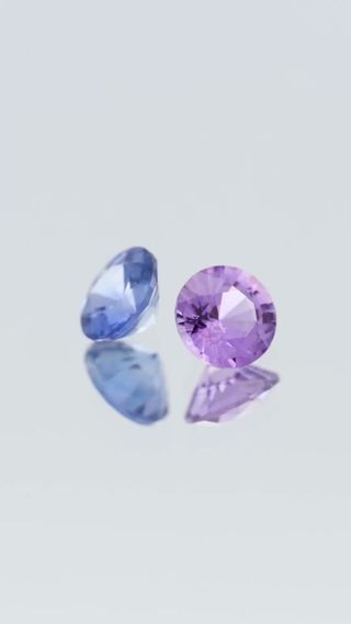 Natural Lilac & Blue Sapphire Pair Unheated thumbnail 2