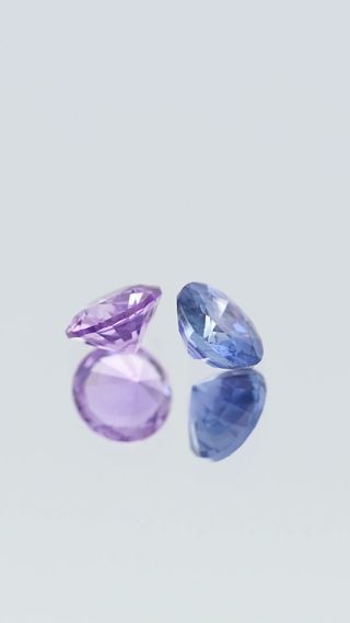 Natural Lilac & Blue Sapphire Pair Unheated thumbnail 6